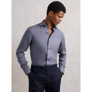 REISS Ruban Linen Cutaway-Collar Shirt